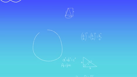 Animación-De-Fórmulas-Matemáticas-Escritas-A-Mano-Sobre-Fondo-Azul
