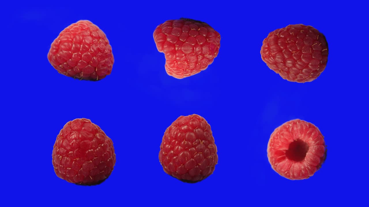 raspberry spinning, different angles for compositing