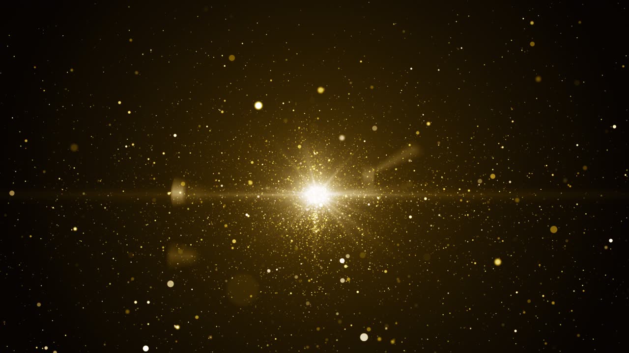 partículas de ouro brilho bokeh prêmio poeira abstrato loop de fundo