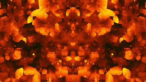 imágenes rojas y amarillas. caleidoscopio abstracto como animación