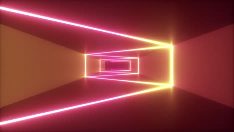 perspectiva del túnel de neón