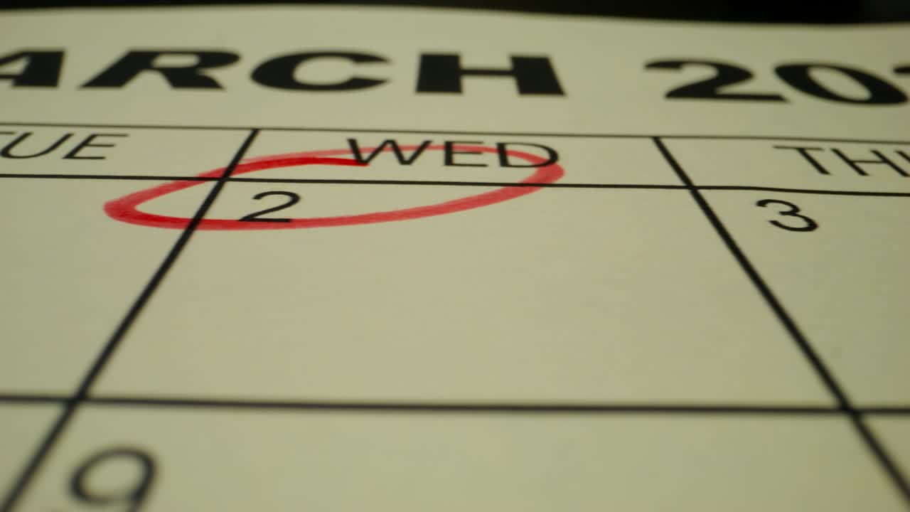 calendario que muestra las fechas de marzo de 2024