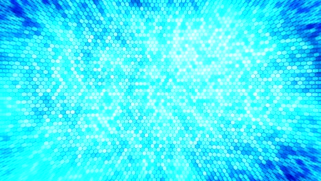 relámpago eléctrico de fondo de panal de miel. hexágono eléctrico brillante con luz brillante. animación de bucle de tecnología de negocios.