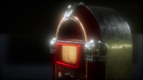 retro jukebox in the dark