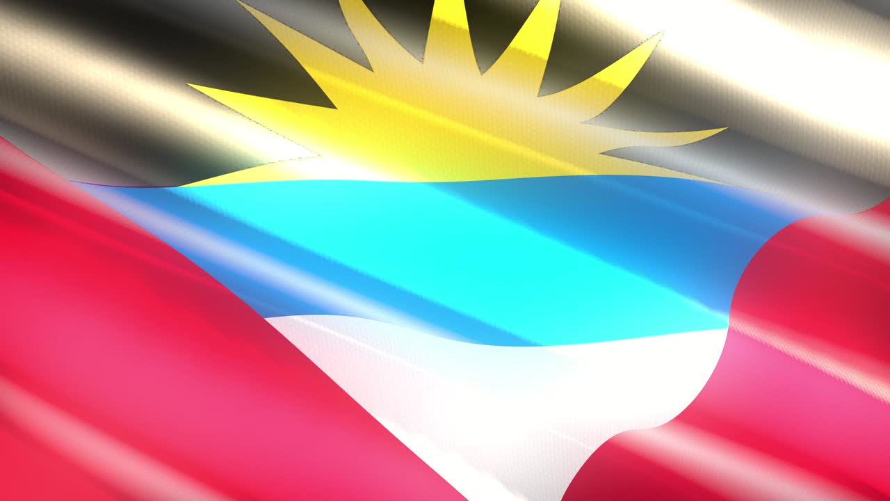 Antigua and Barbuda holiday flag - loop animation