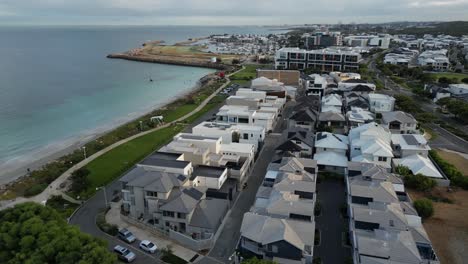 flying over residential area at coogee area, perth city, western australia