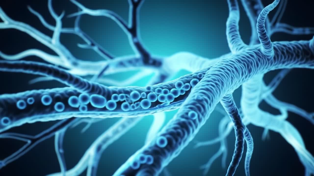 An Intricate Exploration of Neuronal Connections and Cellular Structures, Showcasing the Beauty of Neural Pathways and Their Complex Interactions in a Digital Landscape