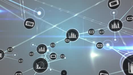 Animation-of-network-of-connections-over-light-spots