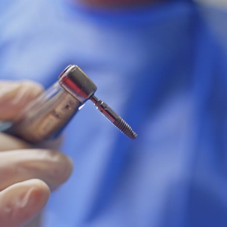 close up view of dental drill