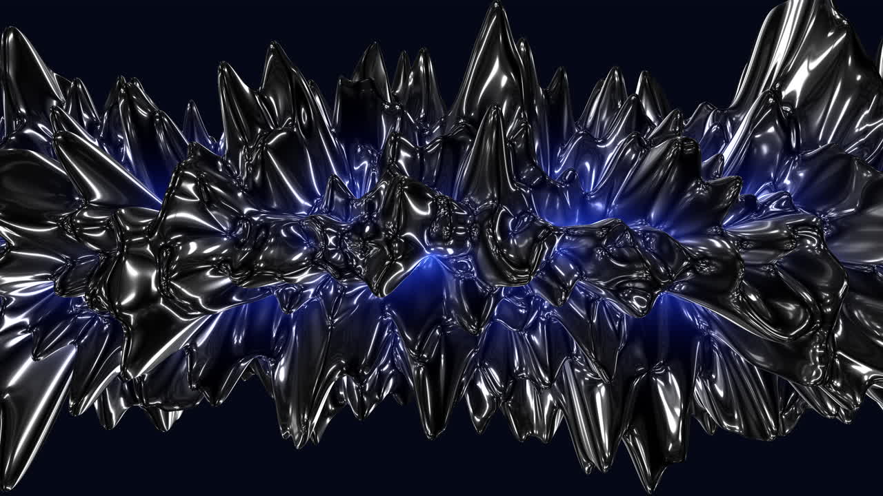 Mesmerizing 3d blue crystal structure shimmers with mystical glow