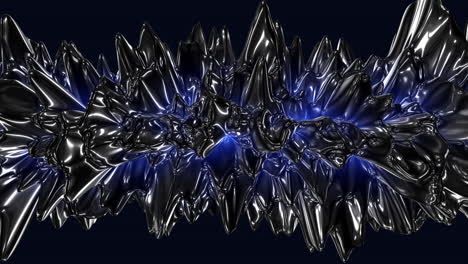 hipnotizante estructura de cristal azul 3d brilla con un resplandor místico