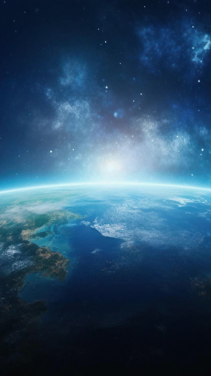 A breathtaking video concept of Earth from space, captured from a high-angle view