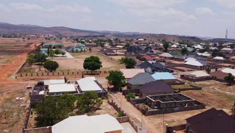jib up of a beautiful small town in rural nigeria.