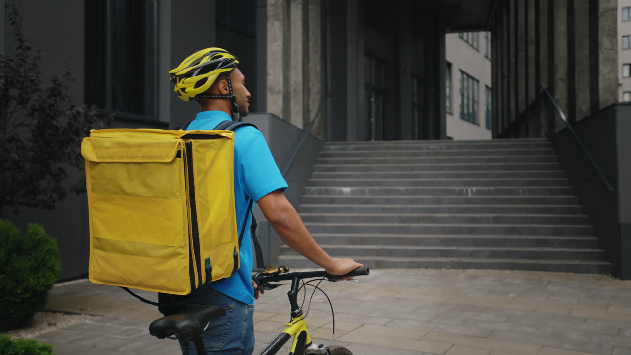 Delivery Person on Bike