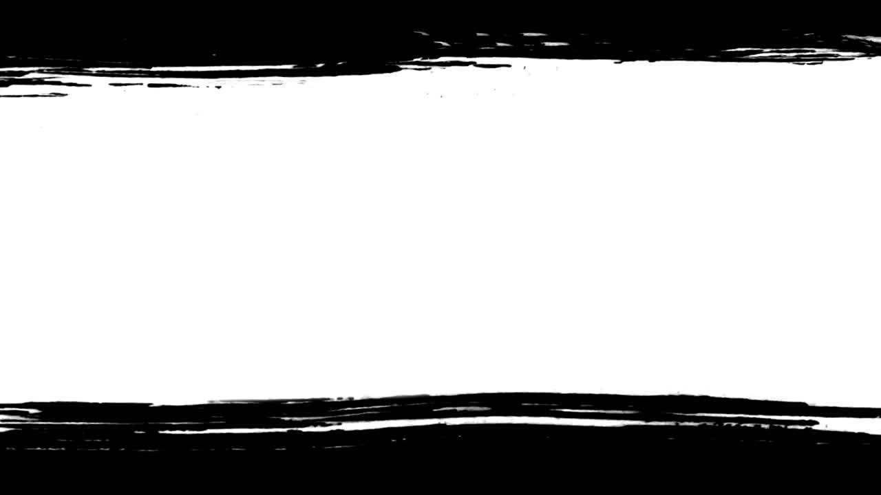 Transição Abstrata de Traço de Pincel Grunge em Preto e Branco