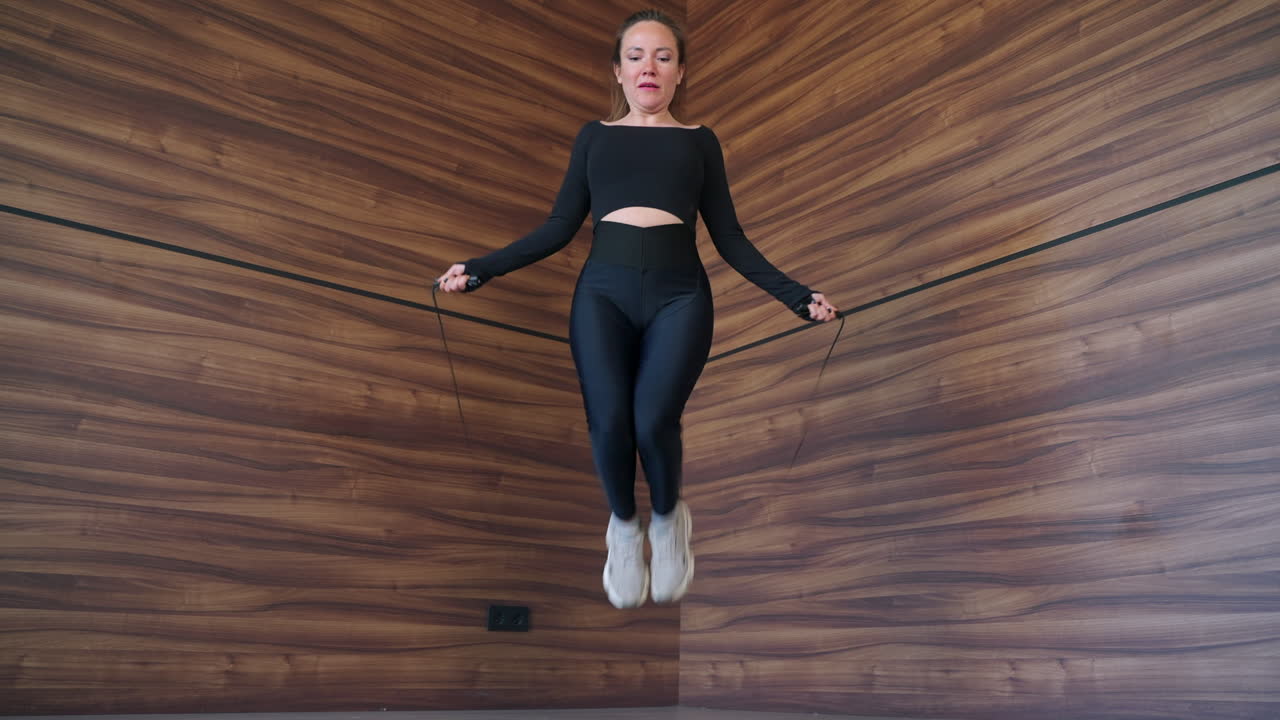 mujer saltando la cuerda