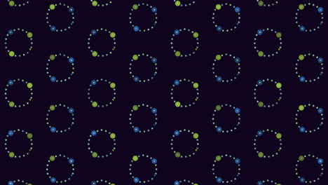 seamless connected neon dots pattern on black gradient