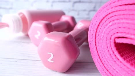 pink fitness equipment