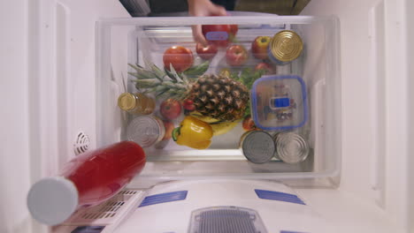 Timelapse-Of-Products-That-Are-Taken-From-The-Refrigerator