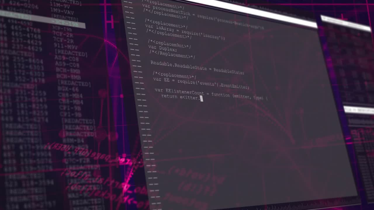 Magenta grid drifting panel sliding and IDs scrolling while editor loading modules for assembly