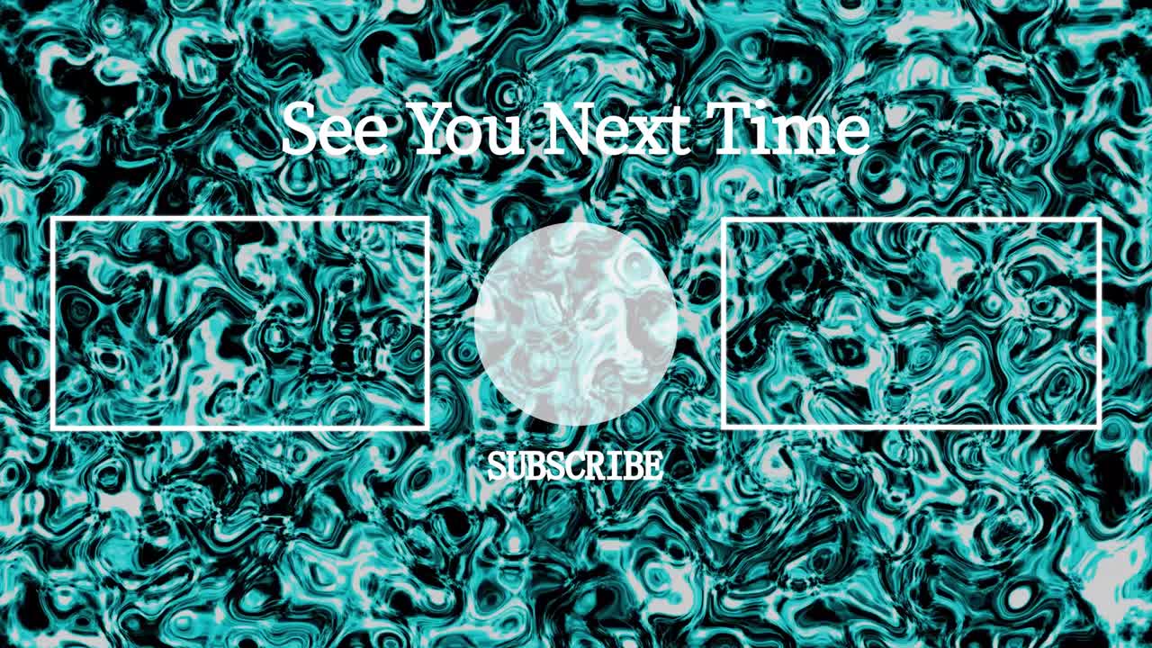 액체 금속 이동 엔드 카드 엔딩 스크린 모션 그래픽