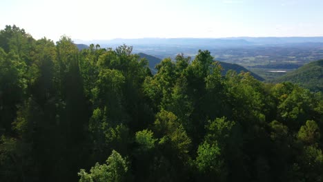 beautiful aerial over the blue ridge mountains appalachia, tennessee, virginia, north carolina or georgia