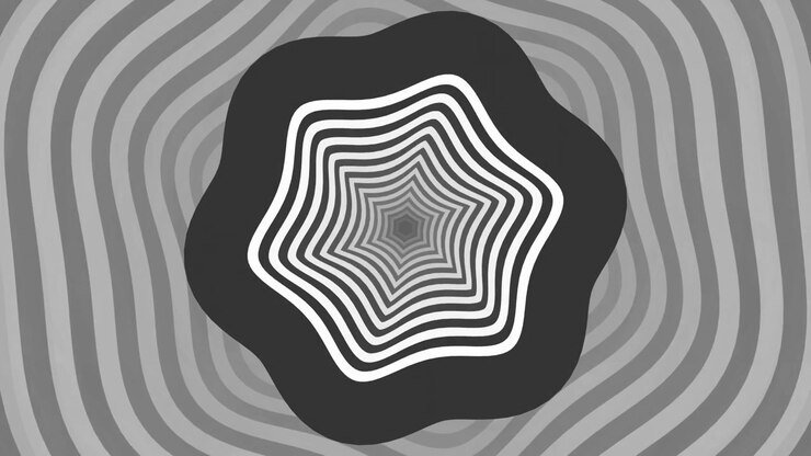 Abstract Monochrome Geometric Tunnel Animation