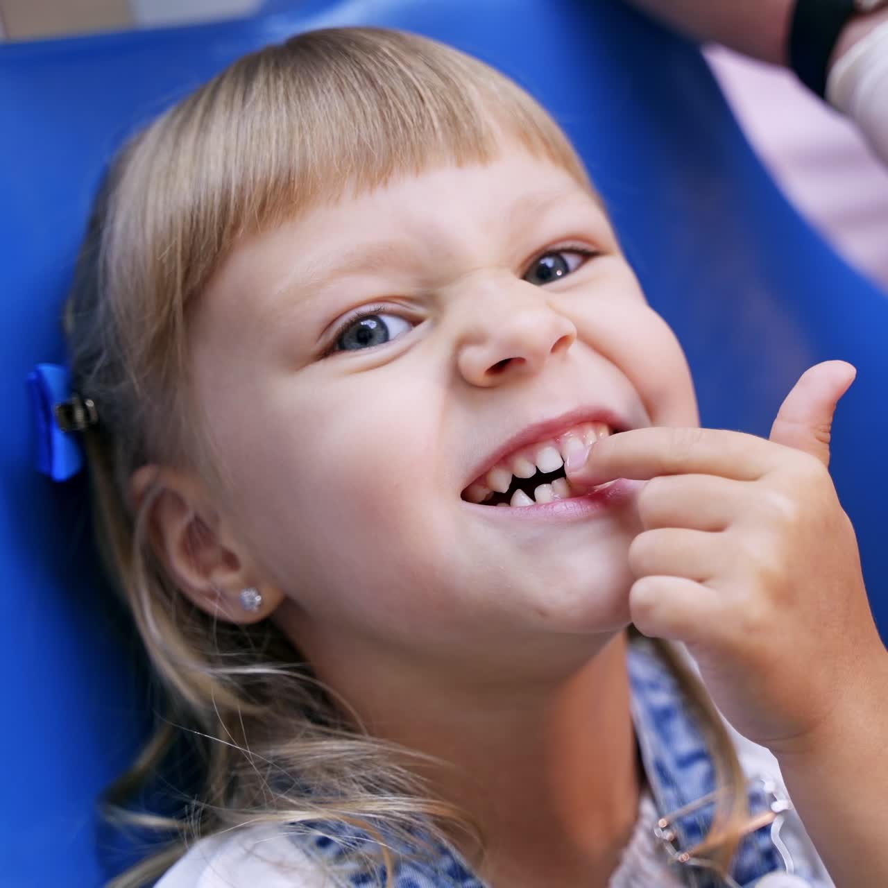 Little child in stomatology chair