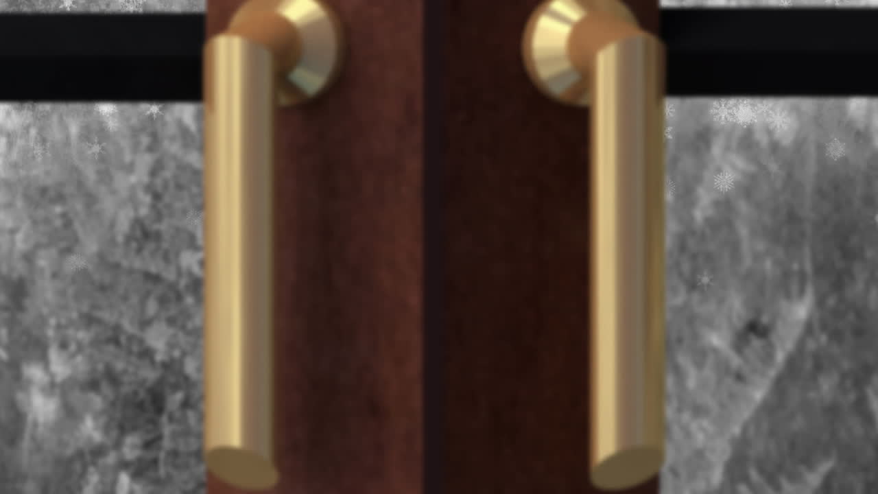 창문 을 통해 볼 수 있는 달 위 에 내리는 눈 의 애니메이션