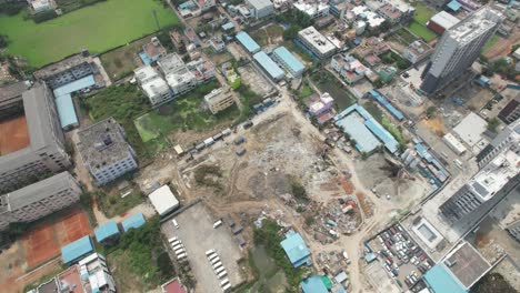 Una-Vista-Aérea-De-Chennai,-Que-Muestra-Una-Gran-Zona-De-La-Ciudad-Aún-En-Construcción.