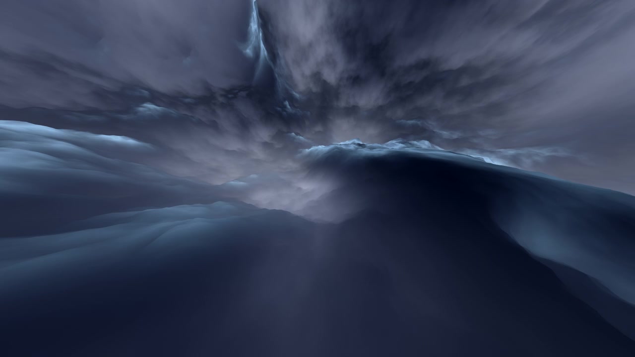 A deep spacy fog and stylized nebula with moving cosmic clouds forms a dramatic and dark atmospheric background texture ideal for sci-fi scenes, broadcast, and creative digital media.
