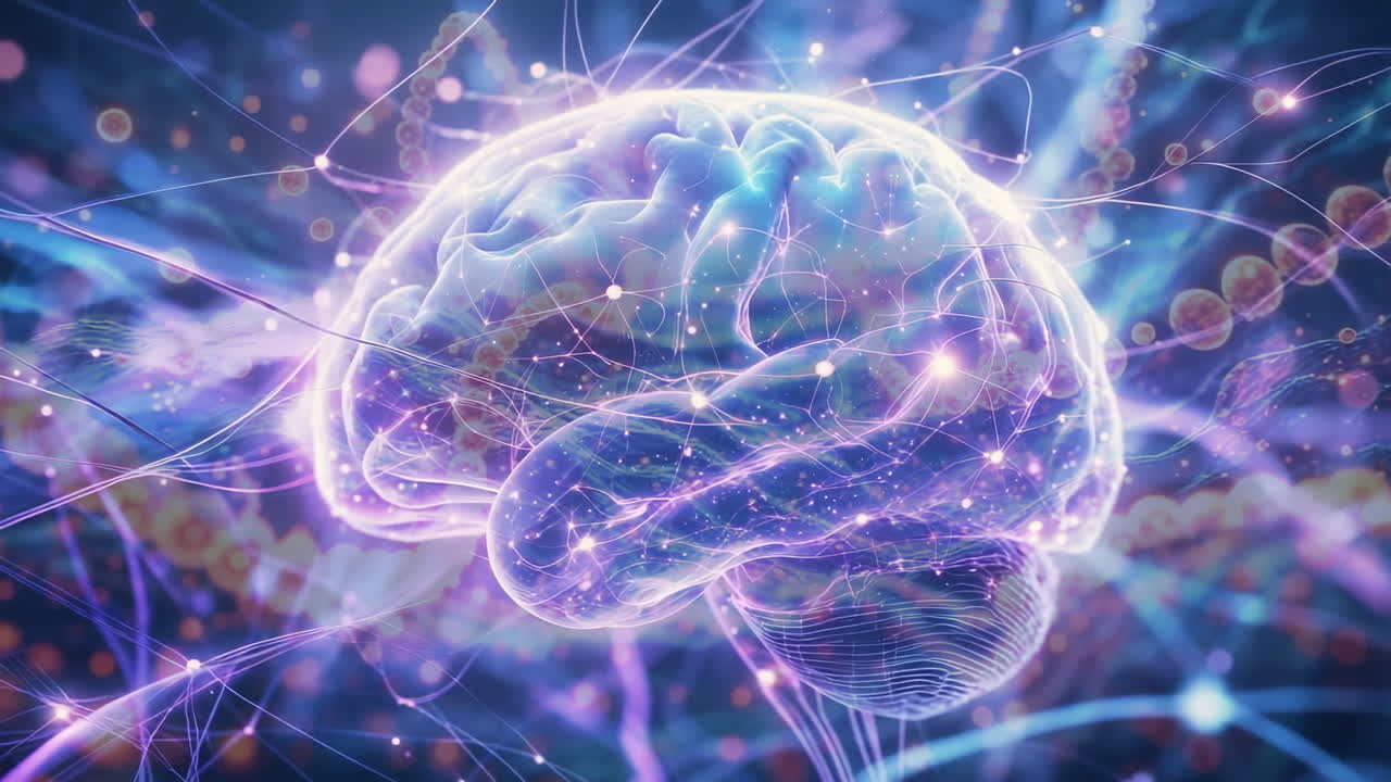 Cervello digitale con connessioni di rete neurale