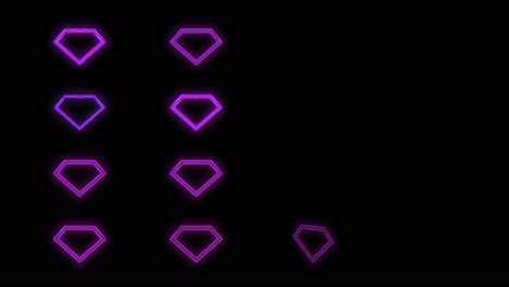 retro diamond pattern with purple neon effect