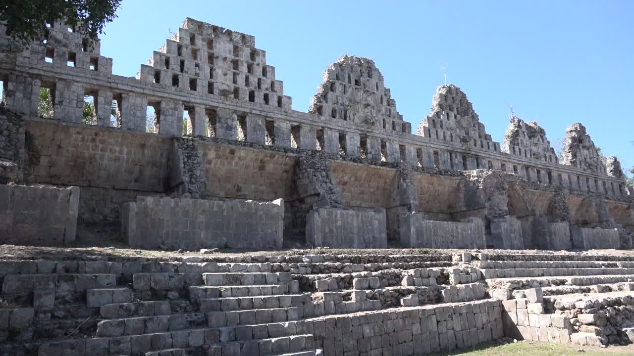 Vista interna del palazzo del governatore a Uxmal, Yucatán, Messico.
