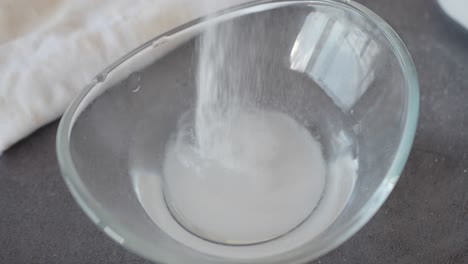 baking soda in a glass bowl