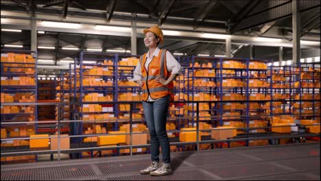 female warehouse worker