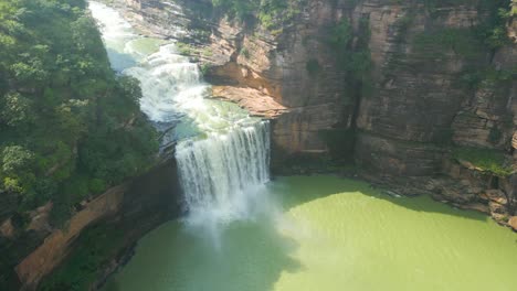 waterfall rajdari devdari and latif shah dam aerial view