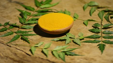 turmeric powder and neem leaves: natural remedies