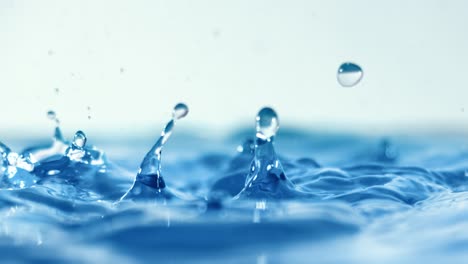 rain water drops falling in super slow motion.