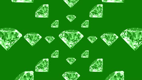 green diamonds pattern