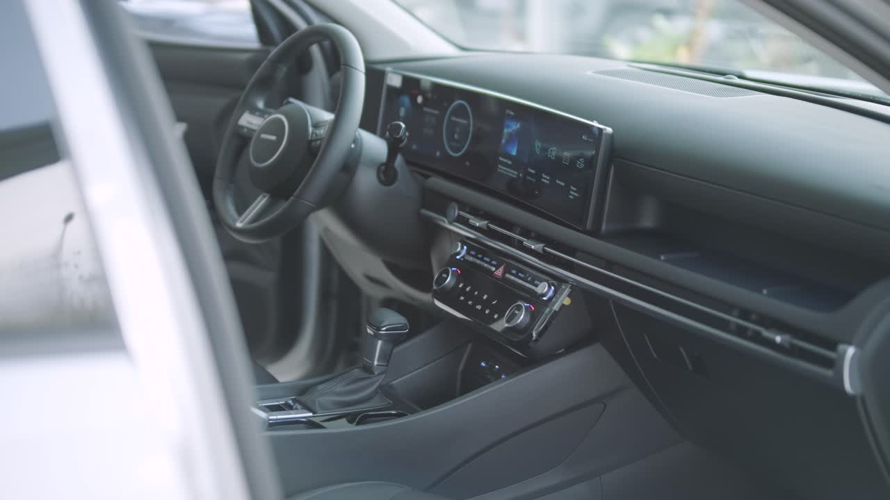 Car interior featuring dashboard and steering wheel