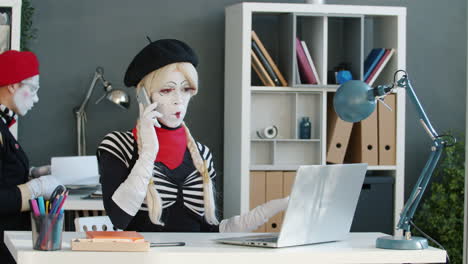 Mime Artists in an Office Setting