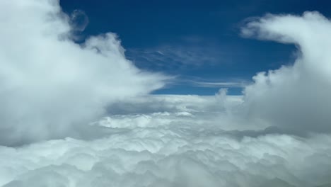 stunning and unique sky view from a jet cockpit