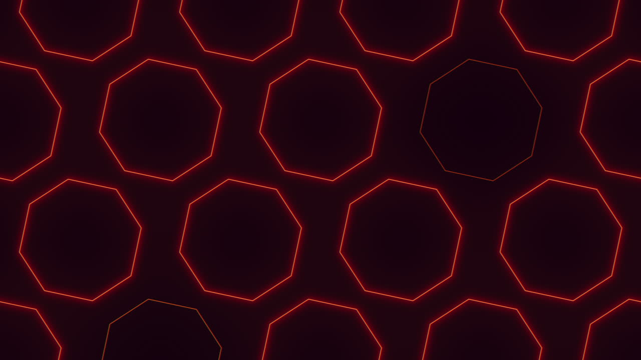 impresionante patrón hexagonal de círculo rojo diseño sin costuras