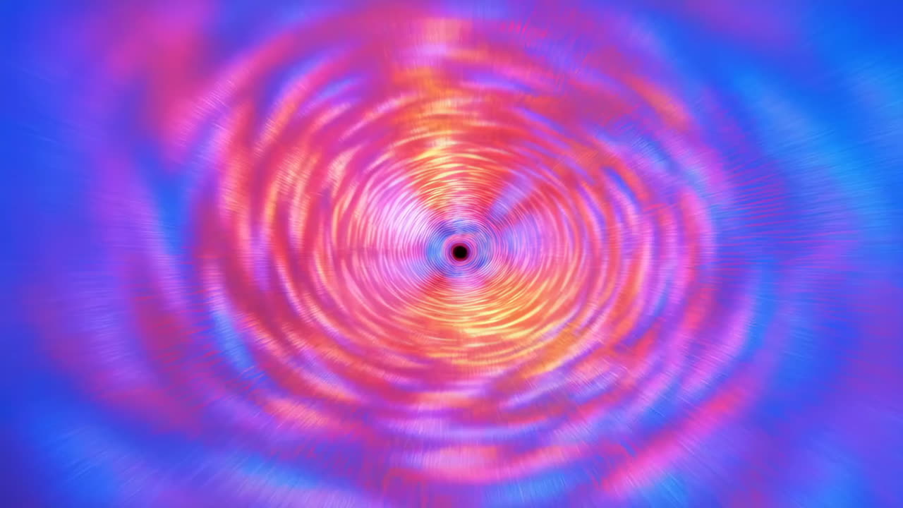 Abstract Colorful Swirling Vortex Tunnel