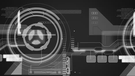 animación del procesamiento de datos de escaneo de alcance sobre un fondo negro