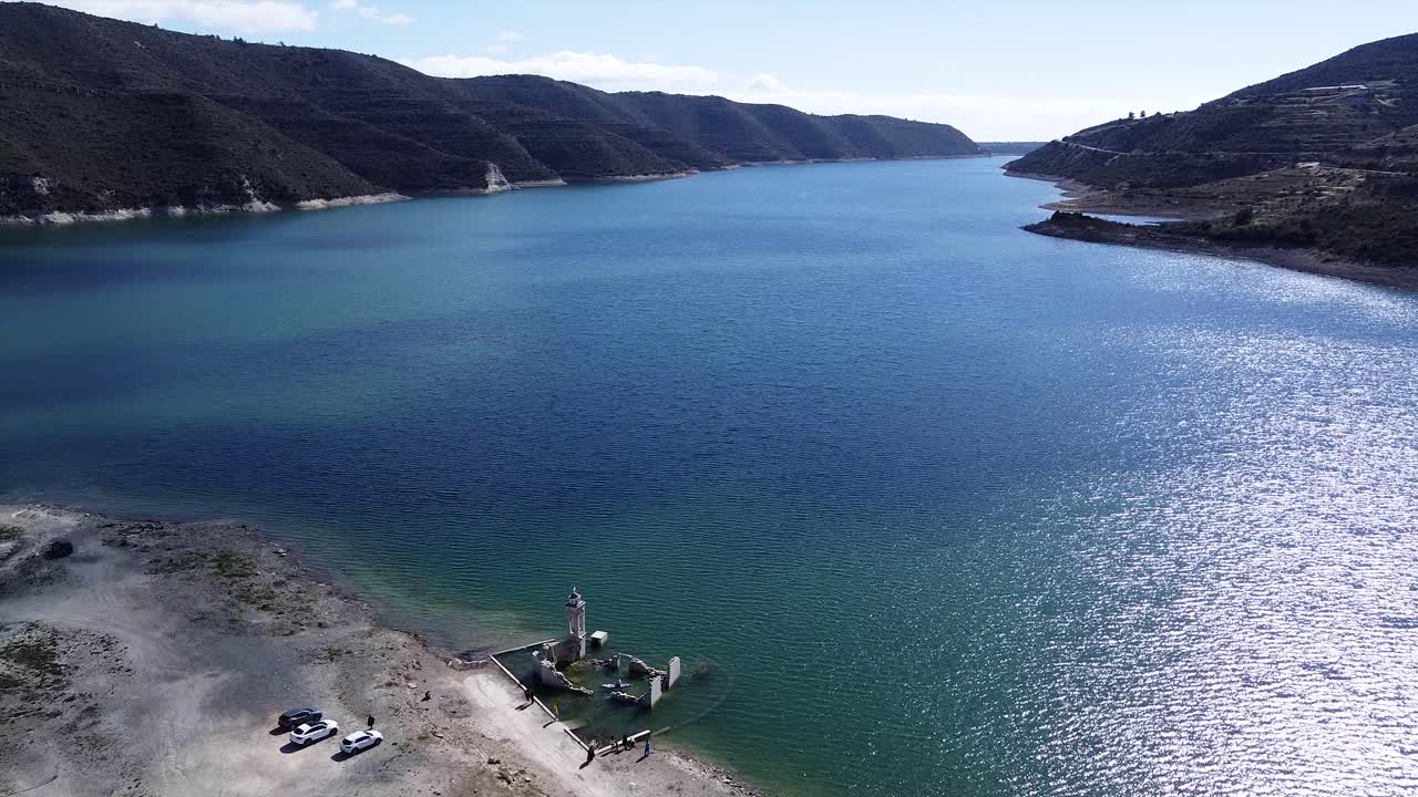 Wide aerial view of St