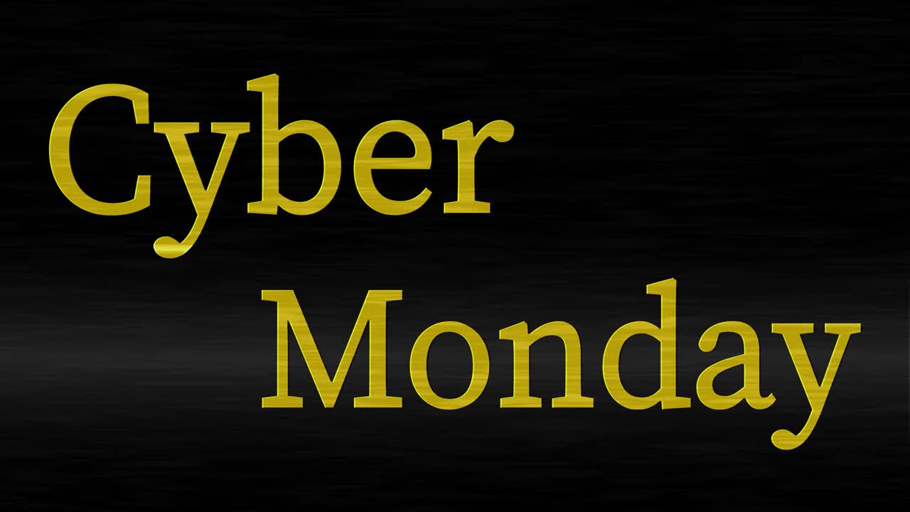 ciber lunes venta evento texto animación gráficos en movimiento