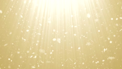 particles gold snow snowflake winter christmas glitter bokeh abstract background loop