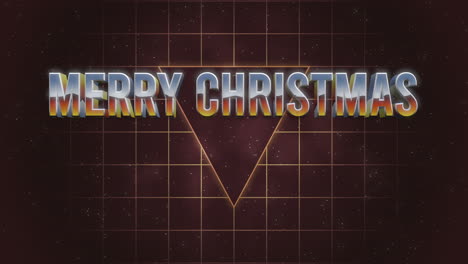 Merry-Christmas-with-retro-triangle-and-grid-in-galaxy